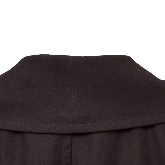 Anne Klein Black Coat Size 14 Womens Vintage Trench Light Jacket - Picture 7 of 13